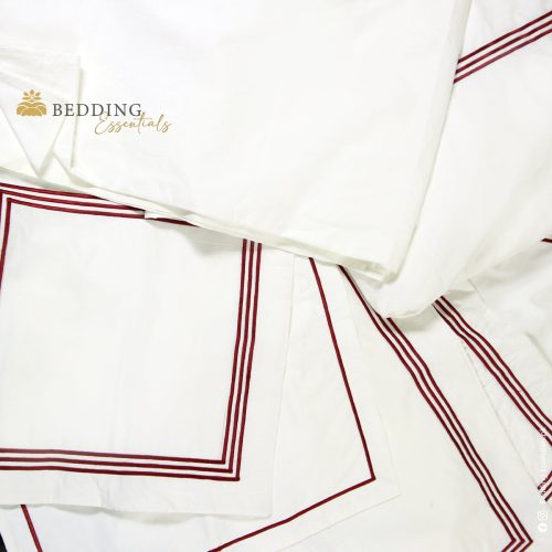 bedding essentials 08 piece offwhite red stripes baratta comforter set duvet set be bcs 1 b